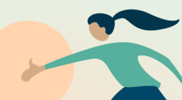 Ein naher Ausschnitt einer «flat illustration».