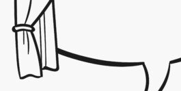 Ein naher Ausschnitt eines Comic-artigen Stils 